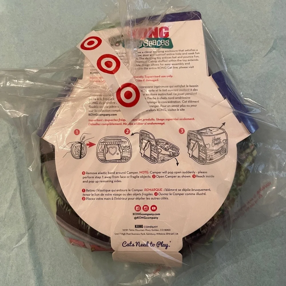 NWT! Cat Kitten Camper With Door, Window & Sunroof Toy with Catnip